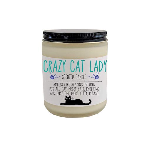 crazy cat lady candle