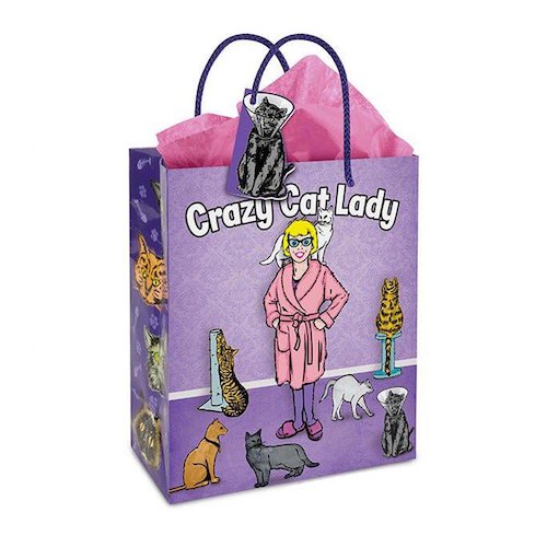 crazy cat lady gift bag